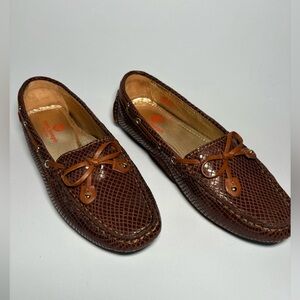 Women’s Brown Leather Loafer Flats Marc Joseph NWOB Size 7.5